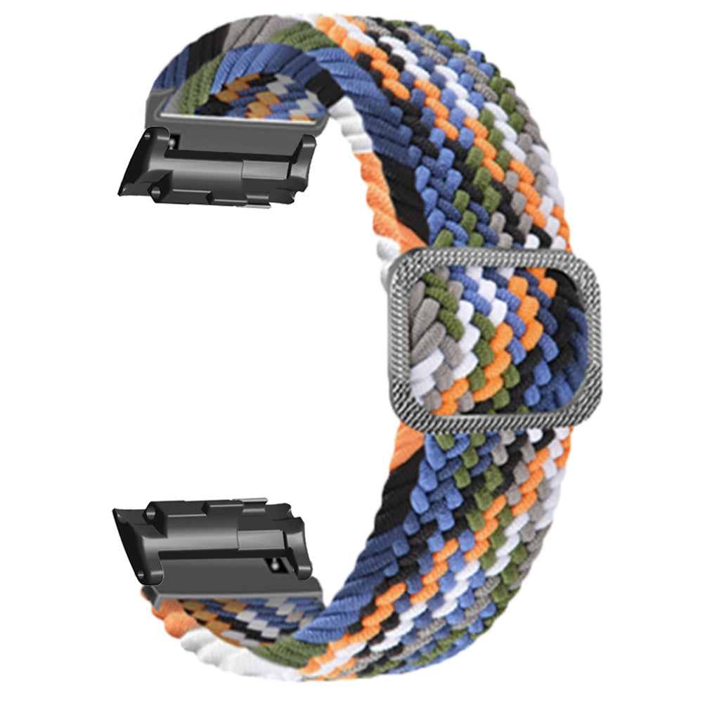 For Huawei Watch D Elastic Braided Nylon Watch Strap Adjustable Wrist Band - Rainbow For Huawei Watch D Elastic Braided Nylon Watch Strap Adjustable Wrist Band - Rainbow